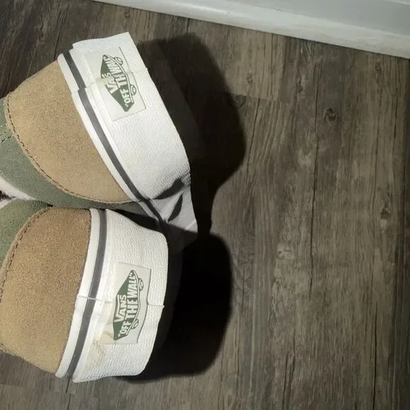 Vans Classic Slip-On Brown Suede Faux Fur Skate Shoes Women’s 8 Mens 6.5 - Picture 6 of 6